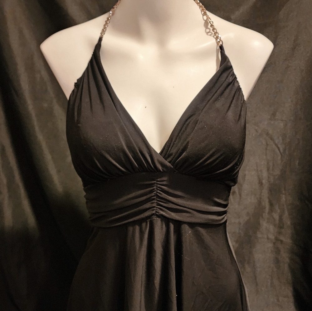 Elegant Black Halter Top